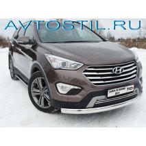 Grand Защита передняя нижняя труба овальная 75х42 мм нержавейка