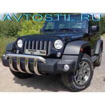 Wrangler 2006-2017 Защита передняя кенгурин 60 мм 3D/5D нержавейка