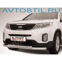 Sorento Защита переднего бампера труба d76+d57 двойная нержавейка