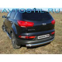 Sportage 2014 Защита задняя овальная 75х42 мм нержавейка