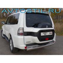 Pajero 4 Защита задняя труба овальная 75х42 мм нержавейка