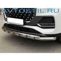 BT-50 2006 Защита переднего бампера труба двойная d60/42 нержавейка с перемычками
