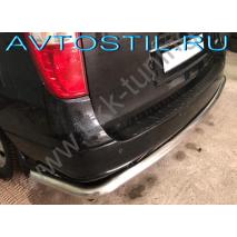 Grand Starex H1 Защита заднего бампера угловая большая d60 нержавейка