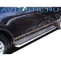 Touareg Пороги 53 мм с накладным листом