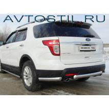 Explorer Защита задняя центральная короткая 75х42 мм нержавейка