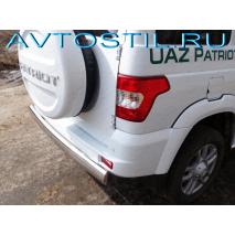 Uaz Patriot Защита заднего бампера овальная 120х60 мм нержавейка