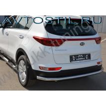 Sportage Защита заднего бампера труба с углами 60 мм нержавейка