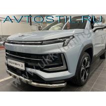 JS6 Защита переднего бампера труба двойная с перемычками 60/42 мм нержавейка