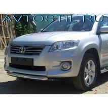 RAV4 Защита переднего бампера труба d76 короткая нержавейка