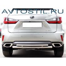 RX 300 Защита заднего бампера труба двойная d6/43 нержавейка