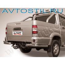 Uaz Patriot Pickup Защита заднего бампера углы 76/42 мм двойные нержавейка