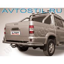 Uaz Patriot Pickup Защита заднего бампера труба с углами 76/42 мм нержавейка