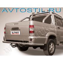 Uaz Patriot Pickup Защита заднего бампера труба с углами 76 мм нержавейка