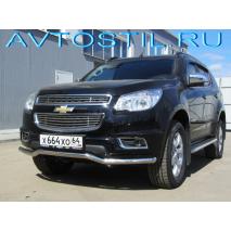 Trailblazer Защита переднего бампера волна d60 нержавейка