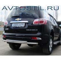 Trailblazer Защита заднего бампера труба 60/42 мм двойная нержавейка