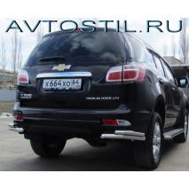 Trailblazer Задняя защита углы 60/42 мм двойные нержавейка