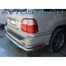 GX 470 1998 Защита заднего бампера угловая большая 76/42 мм нержавейка