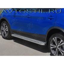Qashqai Пороги с накладным листом 60 мм