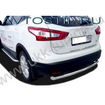 Qashqai Защита заднего бампера труба 60 мм нержавейка