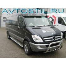 Sprinter 2006-2018 Кенгурятник передняя защита дуга с ребрами низкая нержавейка