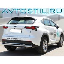 NX Защита заднего бампера радиусная двойная 60/43 мм нержавейка