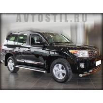 Land Cruiser 200 Защита штатного порога 42 мм 2 шт нержавейка