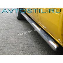 Sprinter 1998-2006 Пороги труы 70 мм со степами нержавейка средняя база