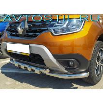 Duster Защита переднего бампера труба двойная 60/42 мм нержавейка G