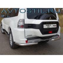 Pajero 4 Защита заднего бампера уголки d76 нержавейка