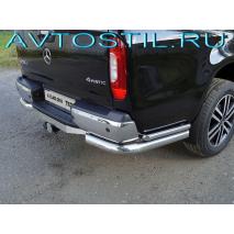 X-Class Защита заднего бампера углы двойные 76/42 мм нержавейка