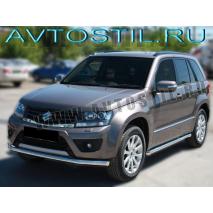 Grand Vitara 2013 Передняя защита труба 60 мм нержавейка
