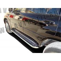 Land Cruiser 100 Пороги труба 60 мм с алюминиевым листом