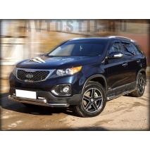 Sorento Защита переднего бампера труба двойная 60/42 мм нержавейка