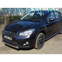 SUBARU XV 2012-2016 Защита передняя нижняя овальная 75х42 мм нержавейка