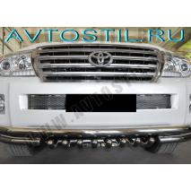 Land Cruiser 200 2012 Накладка на решетку в бампер нержавейка