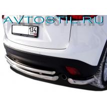 CX-5 Защита заднего бампера труба двойная d60/42 нержавейка
