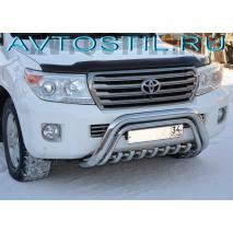 Land Cruiser 200 Кенгурятник низкий + акула 76/42 мм нержавейка