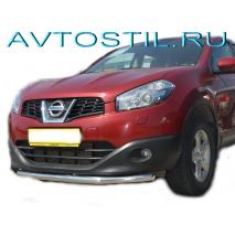 Qashqai 2010 Защита переднего бампера труба 60 мм нержавейка