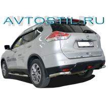 X-Trail Защита заднего бампера углы 60 мм нержавейка