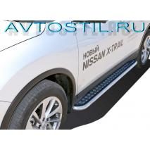 X-Trail Подножки струба 53 мм с алюминиевым листом