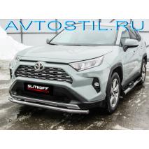 RAV4 Передняя защита бампера труба 57 мм нержавейка
