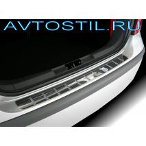 Chevrolet Aveo 2006-2011 Накладки на задний бампер нержавейка 4 дв