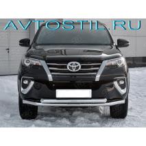 Fortuner 2017 Передняя защита труба двойная 60/53 мм нержавейка