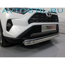 RAV4 Защита передняя нижняя овальная 75х42 мм нержавейка
