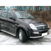 Rexton Дуга передняя по низу бампера радиусная 53 мм нержавейка