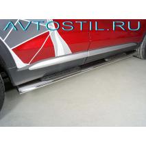 CS75 plus Подножки труба овальная с накладкой 120х60 мм нержавейка