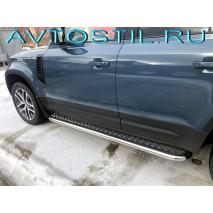 Defender Подножки труба 53 мм с листом