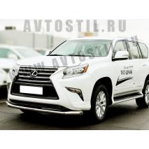 GX 460 Дуга передняя по низу бампера 76 мм нержавейка