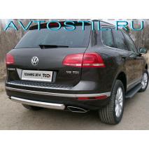 Touareg Защита задняя овальная 75х42 мм нержавейка