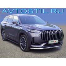 Tiggo 9 Защита переднего бампера труба 60 мм нержавейка